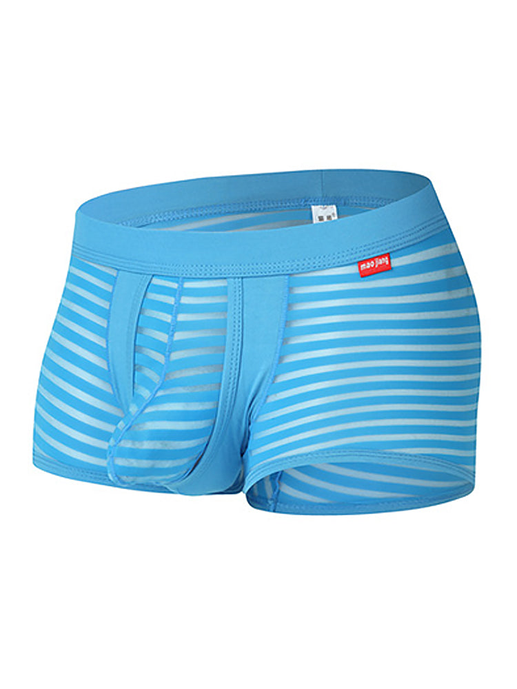 Men’s Sexy Striped Hollow Jockstrap With Separate Pouch