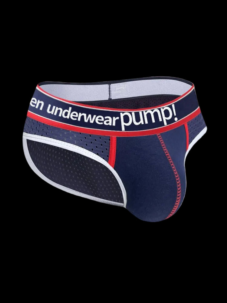 2 Pack Men's Breathable Mesh Comfortable U - convex Large Pouch Sports Briefs - The Pup Play Hub