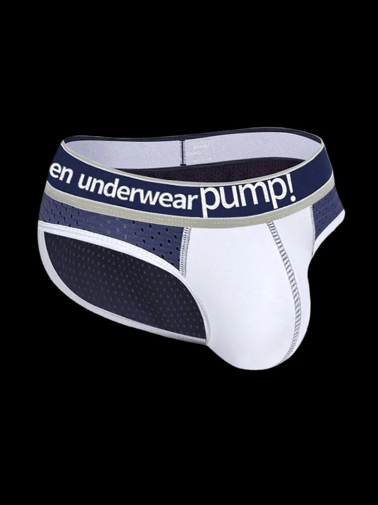 2 Pack Men's Breathable Mesh Comfortable U - convex Large Pouch Sports Briefs - The Pup Play Hub