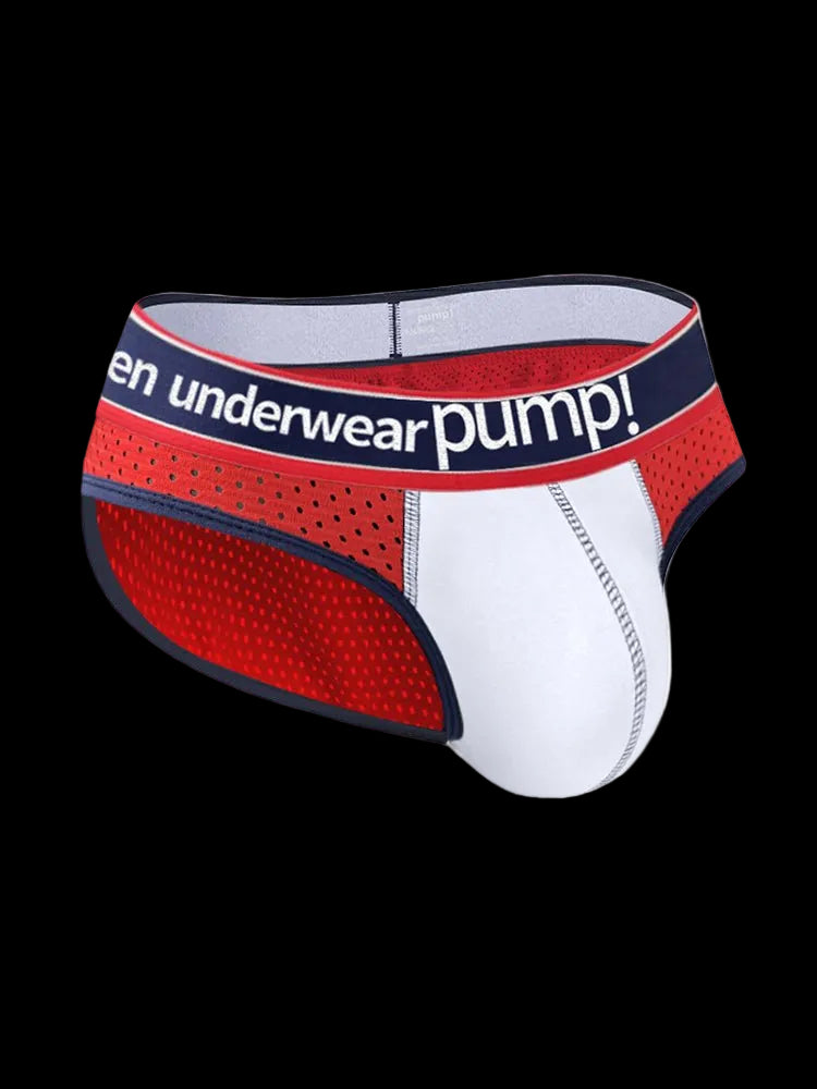 2 Pack Men's Breathable Mesh Comfortable U - convex Large Pouch Sports Briefs - The Pup Play Hub