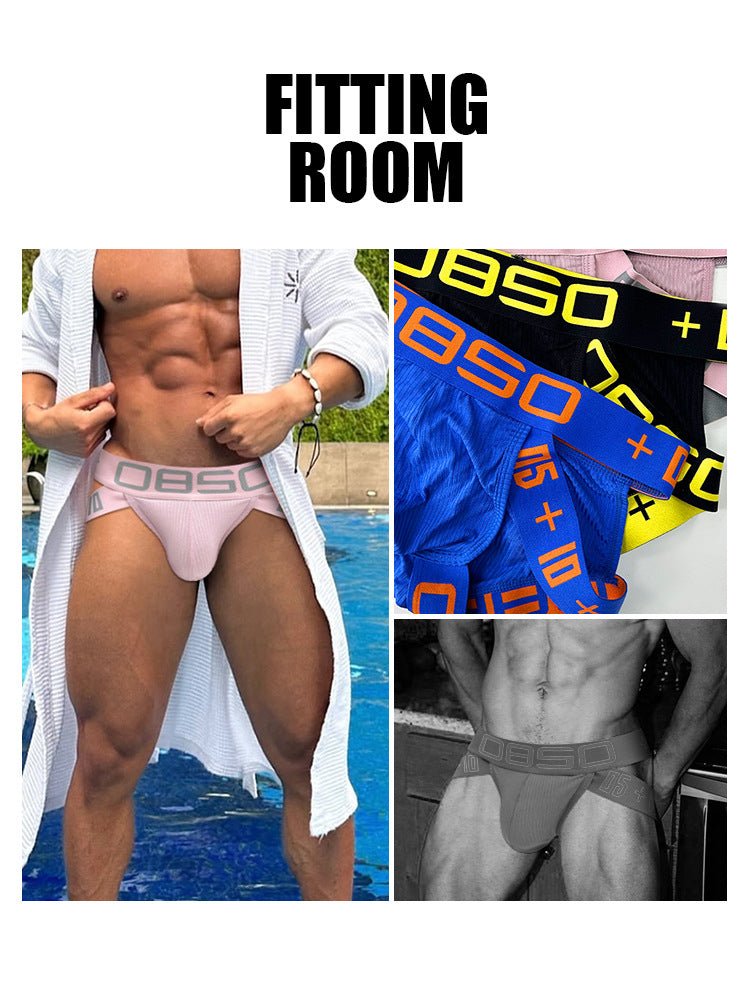 2 Pack Men's Breathable Personalized Low - Rise High - Elastic Briefs - The Pup Play Hub