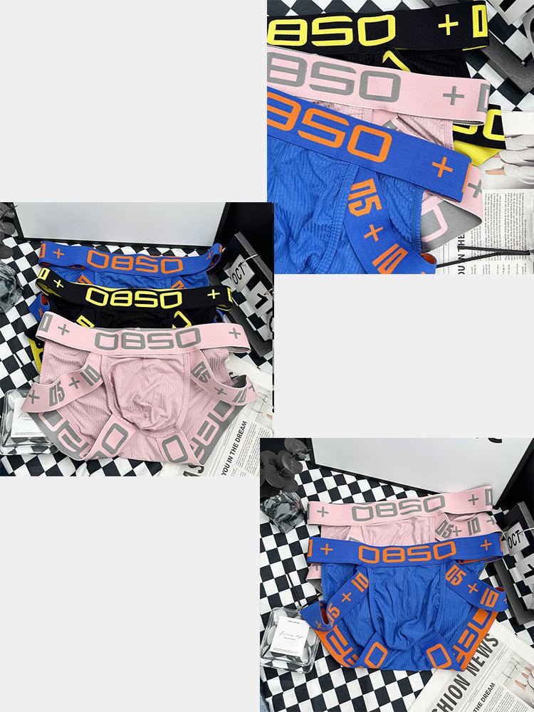 2 Pack Men's Breathable Personalized Low - Rise High - Elastic Briefs - The Pup Play Hub