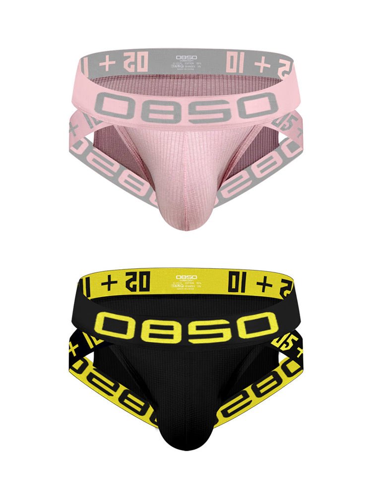 2 Pack Men's Breathable Personalized Low - Rise High - Elastic Briefs - The Pup Play Hub