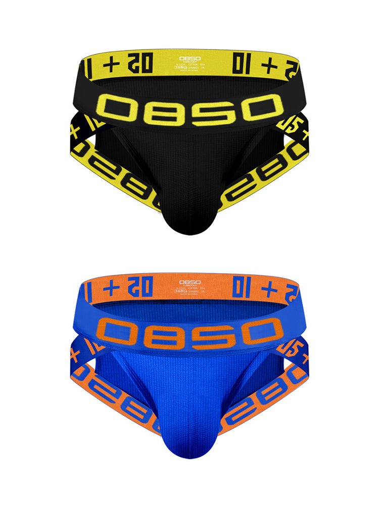 2 Pack Men's Breathable Personalized Low - Rise High - Elastic Briefs - The Pup Play Hub