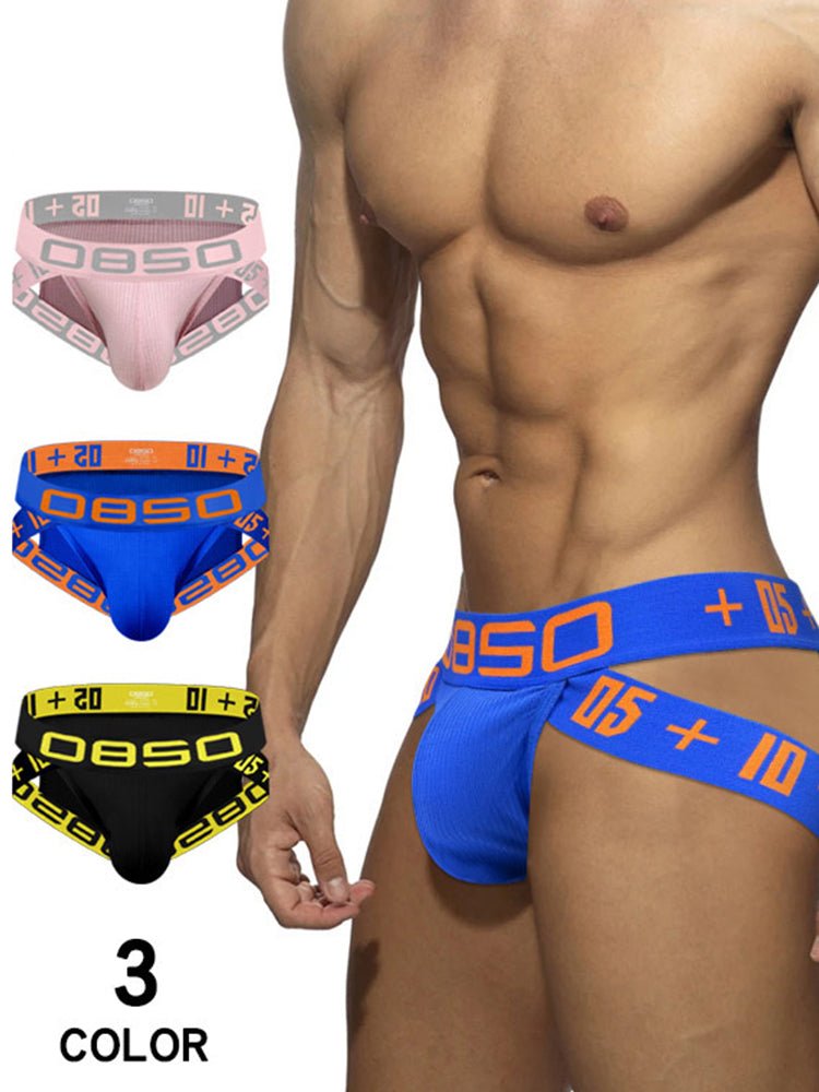 2 Pack Men's Breathable Personalized Low - Rise High - Elastic Briefs - The Pup Play Hub