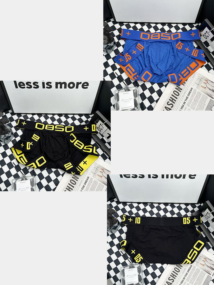 2 Pack Men's Breathable Personalized Low - Rise High - Elastic Briefs - The Pup Play Hub