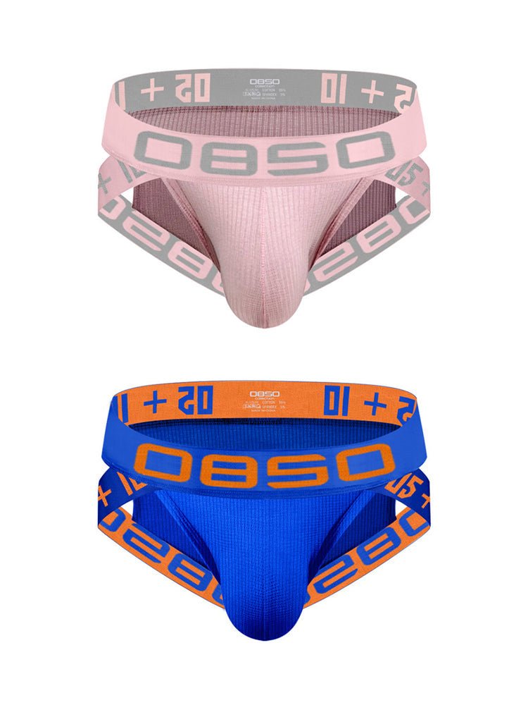 2 Pack Men's Breathable Personalized Low - Rise High - Elastic Briefs - The Pup Play Hub