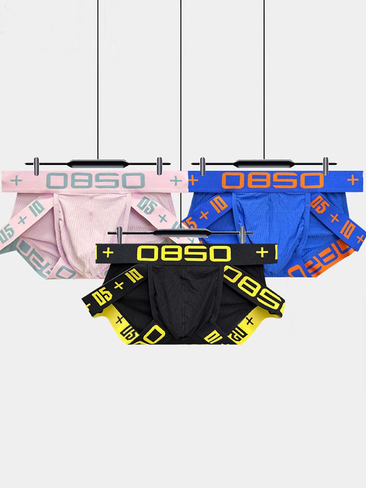 2 Pack Men's Breathable Personalized Low - Rise High - Elastic Briefs - The Pup Play Hub