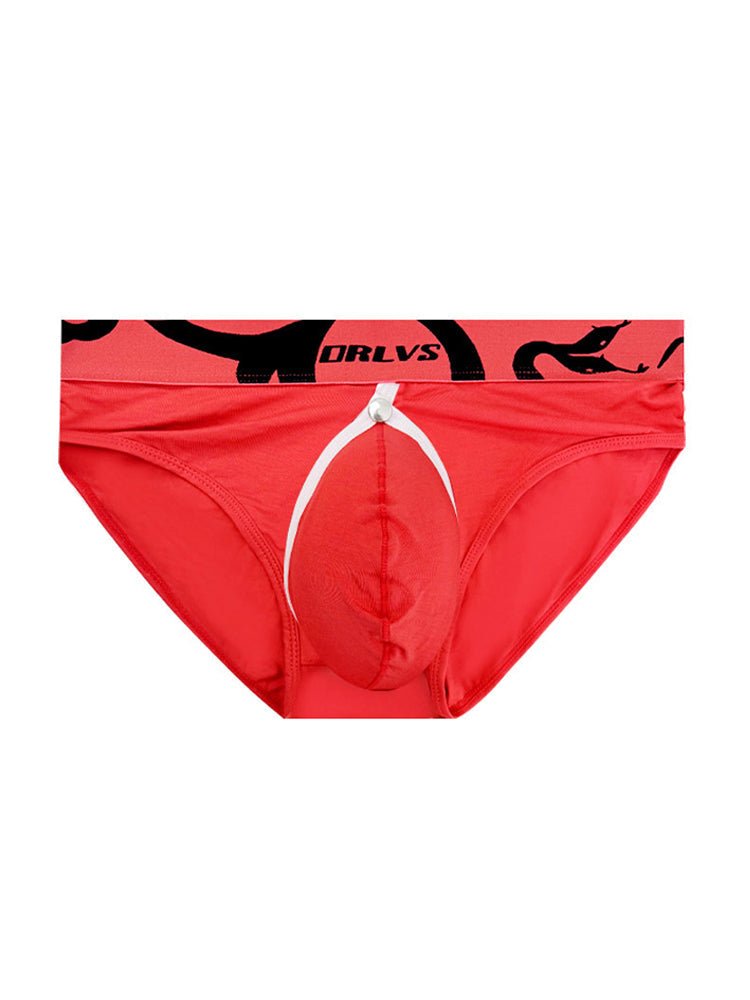 2 Pack Men's Detachable Pouch Open - Crotch Breathable Modal Soft Briefs - The Pup Play Hub