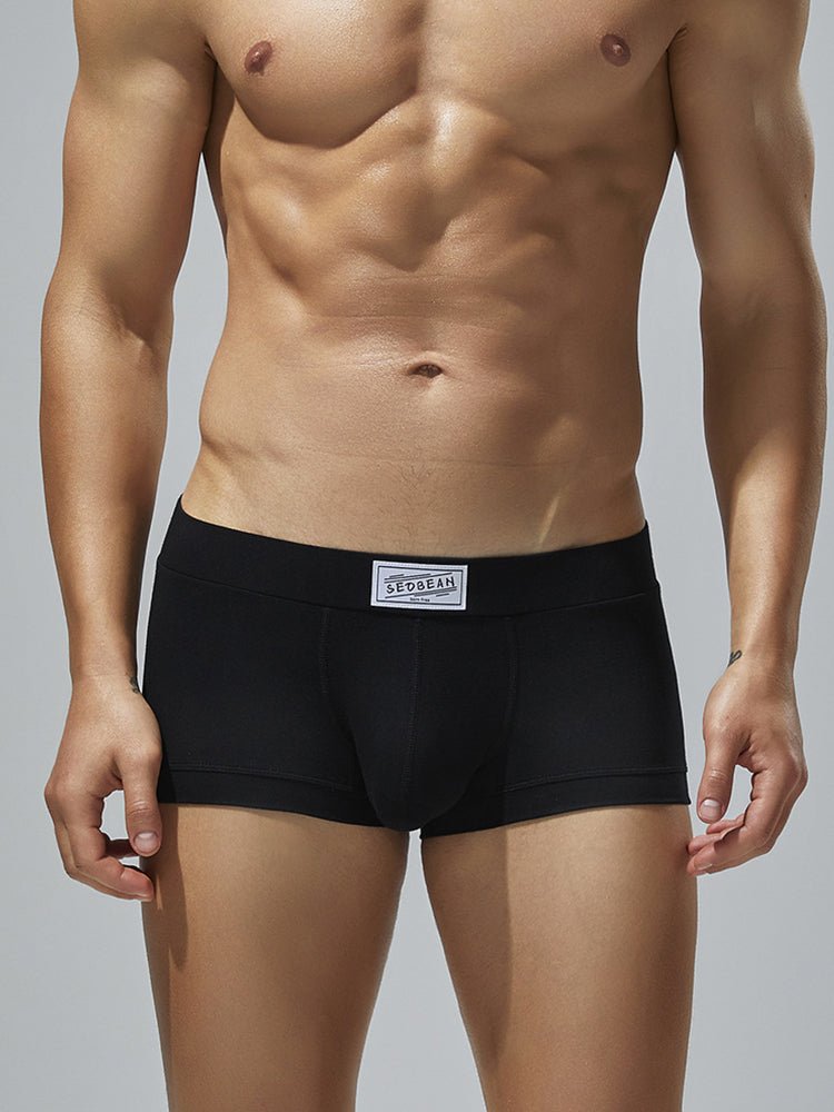 2 Pack Men's Low - Rise Solid Breathable Cotton Trunks - The Pup Play Hub