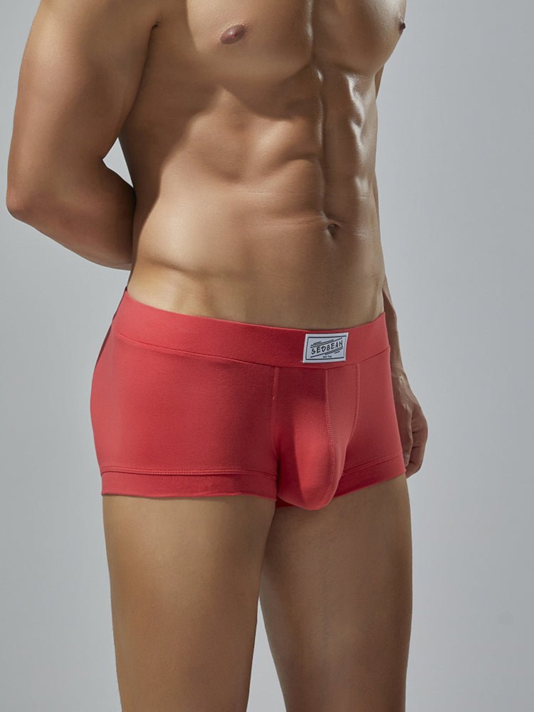 2 Pack Men's Low - Rise Solid Breathable Cotton Trunks - The Pup Play Hub