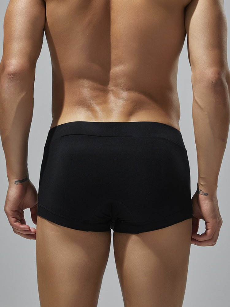 2 Pack Men's Low - Rise Solid Breathable Cotton Trunks - The Pup Play Hub