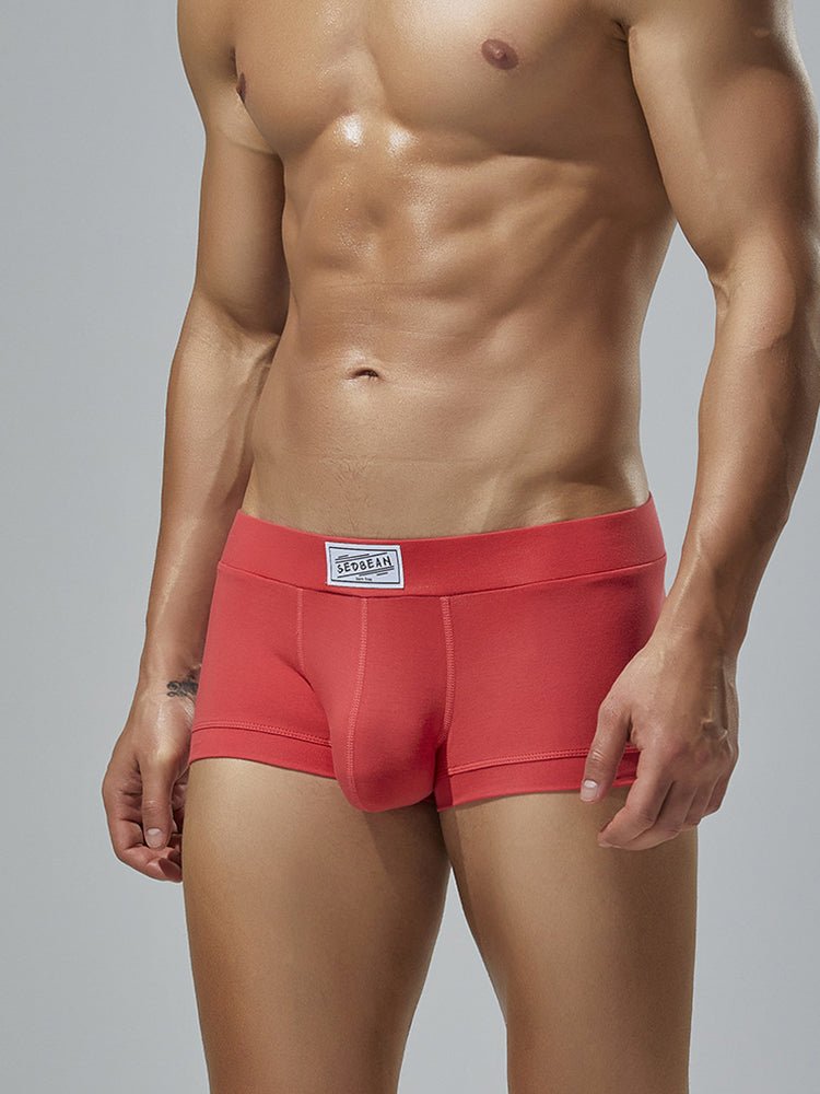 2 Pack Men's Low - Rise Solid Breathable Cotton Trunks - The Pup Play Hub