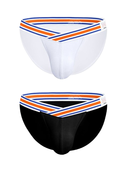 2-pack Striped V-waist High-cut Briefs