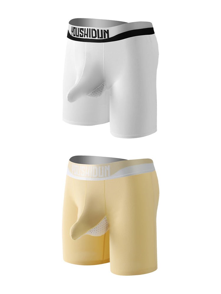 2 Pack Men's Supportive Separated Pouch Ultra - Soft Anti - Chafing Midway Briefs - The Pup Play Hub