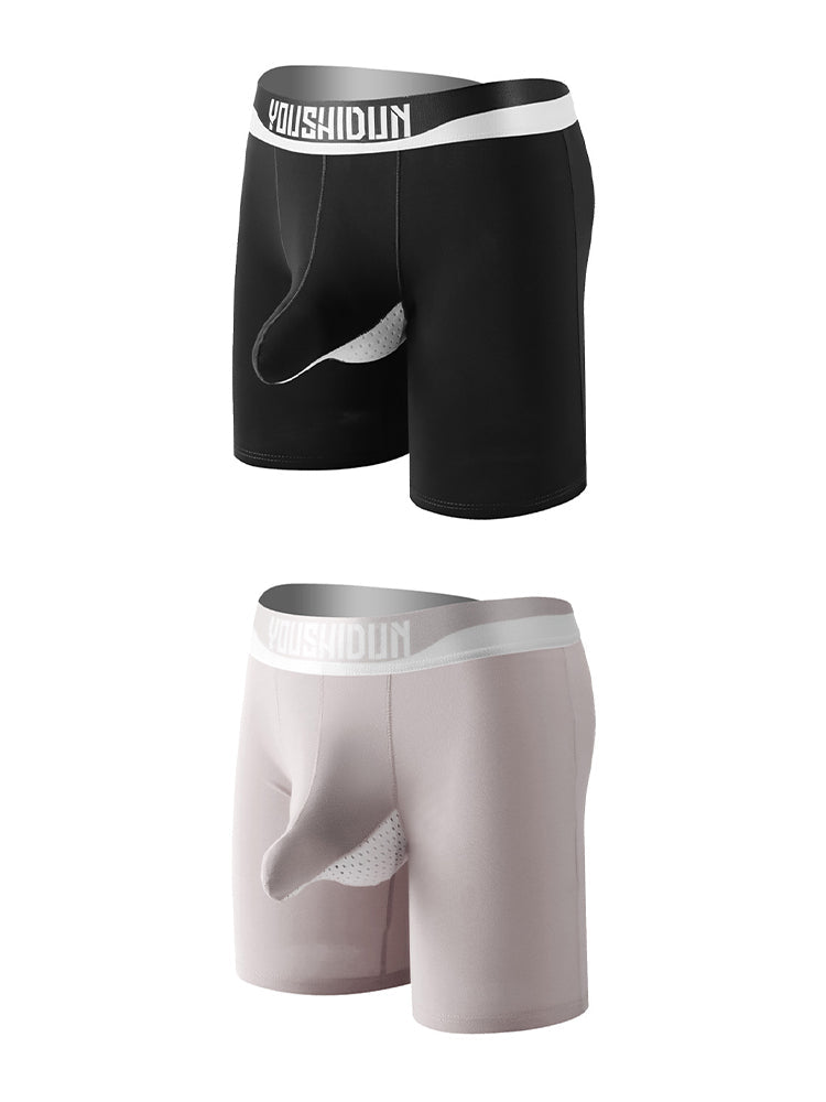 2 Pack Men's Supportive Separated Pouch Ultra - Soft Anti - Chafing Midway Briefs - The Pup Play Hub