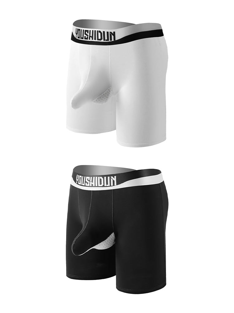 2 Pack Men's Supportive Separated Pouch Ultra - Soft Anti - Chafing Midway Briefs - The Pup Play Hub