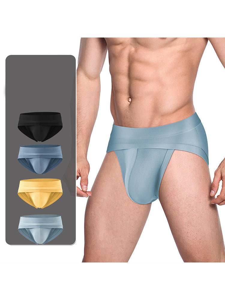 2 Pack Men's Ultra - Soft Fabric Stretch Fit Supportive Pouch Breathable Briefs - The Pup Play Hub