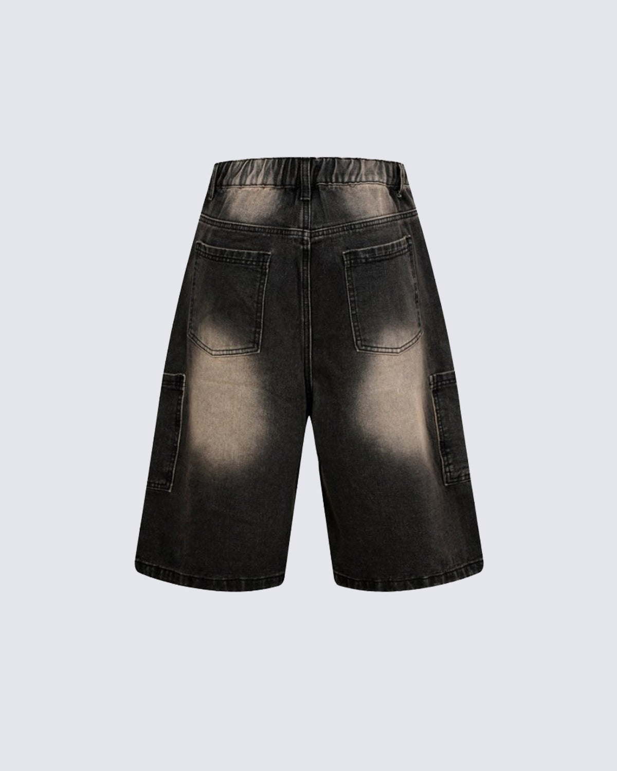 American Retro Wasteland Style Fringed Denim Shorts