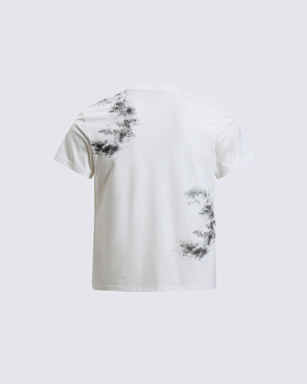 KIIKIO Dark Street Crinkle Spliced Distressed Graphic Tee
