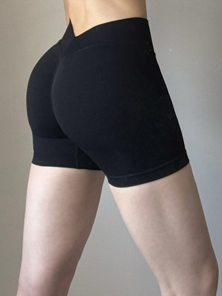 V-Waist Hip-Enhancing Tight Stretch Yoga Shorts