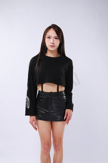 Dragon Print Crop-Top
