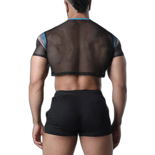 Cell Block 13 Chain Reaction Crop Top | Blue