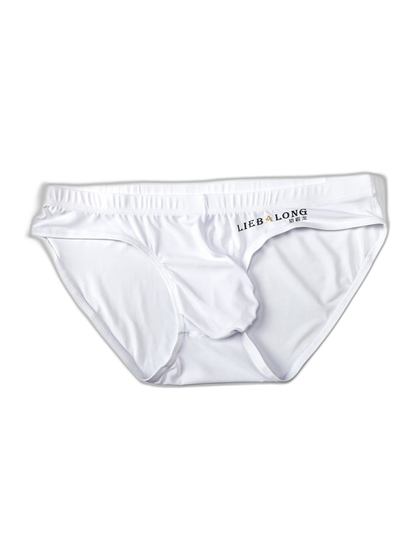 3 Packs of Men's Ice Silk Seamless Convex Pouch Briefs