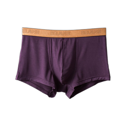 Modal Ultra-soft Solid Mid-waist Men's Boxer Briefs