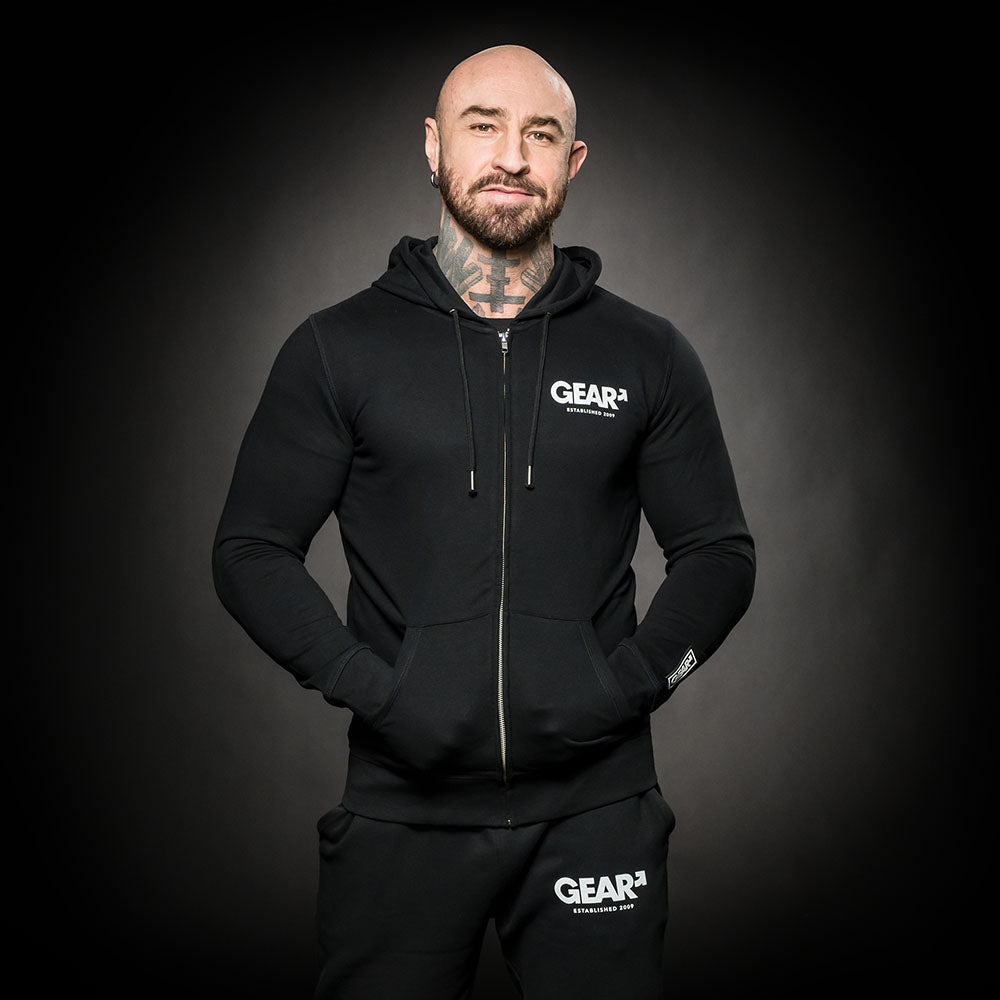 LEADER ZIP HOODIE BLK/WHT