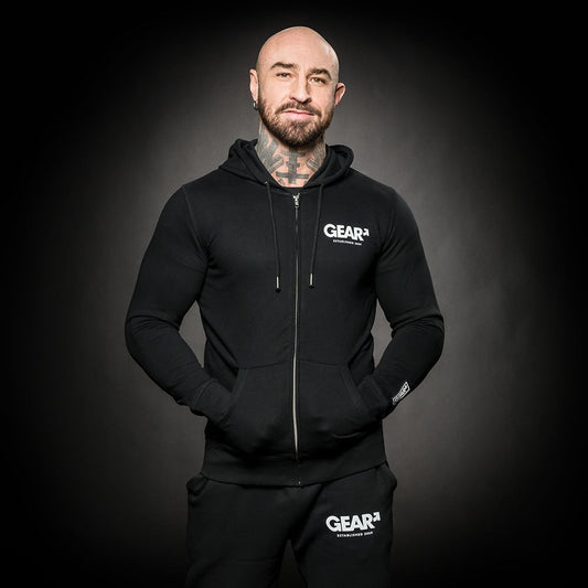 LEADER ZIP HOODIE BLK/WHT