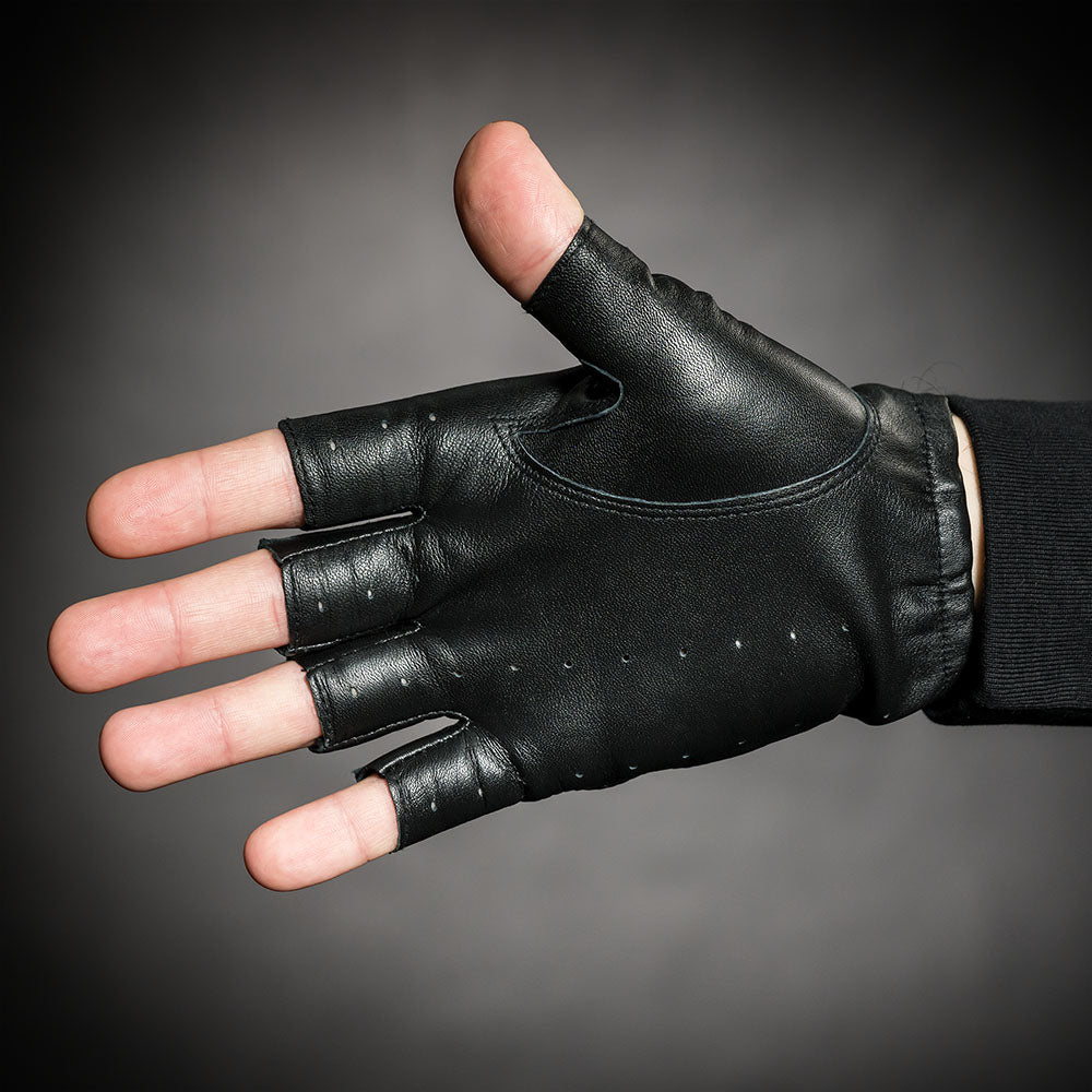 FINGERLESS LEATHER GLOVES