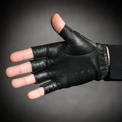 FINGERLESS LEATHER GLOVES