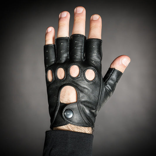 FINGERLESS LEATHER GLOVES