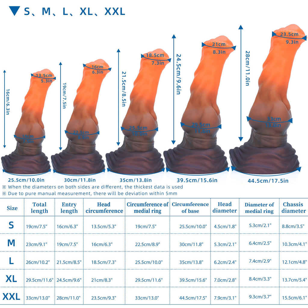 SWISOK Phantom - Fantasy Dildo - Centaur Dildo - Knot Dildo - 5 Sizes