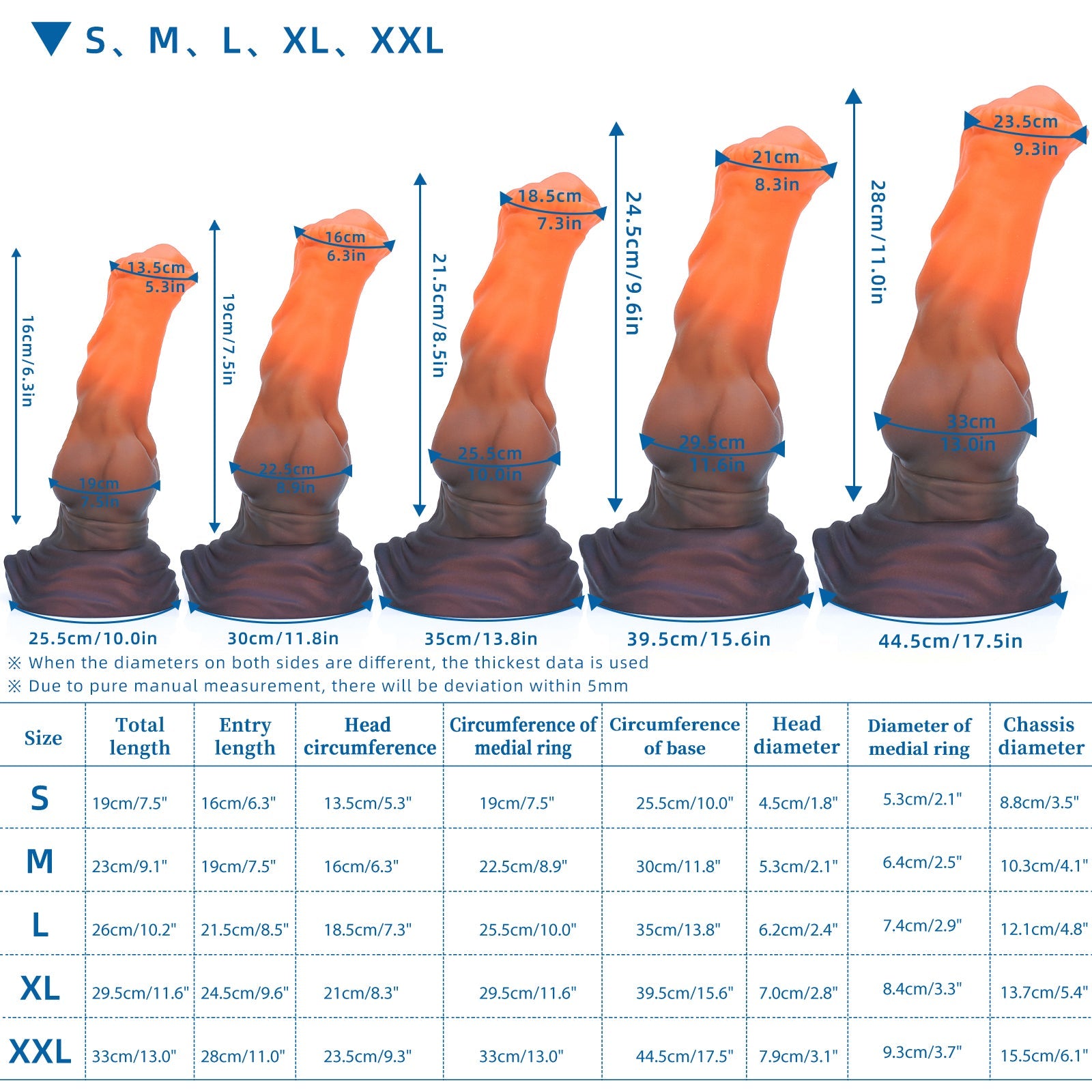 SWISOK Phantom - Fantasy Dildo - Centaur Dildo - Knot Dildo - 5 Sizes