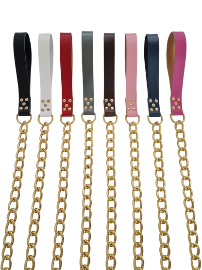 Heavy Duty Gold Leash Chain Dog Lead for any Medium, Large and Extra Large Dog Breed