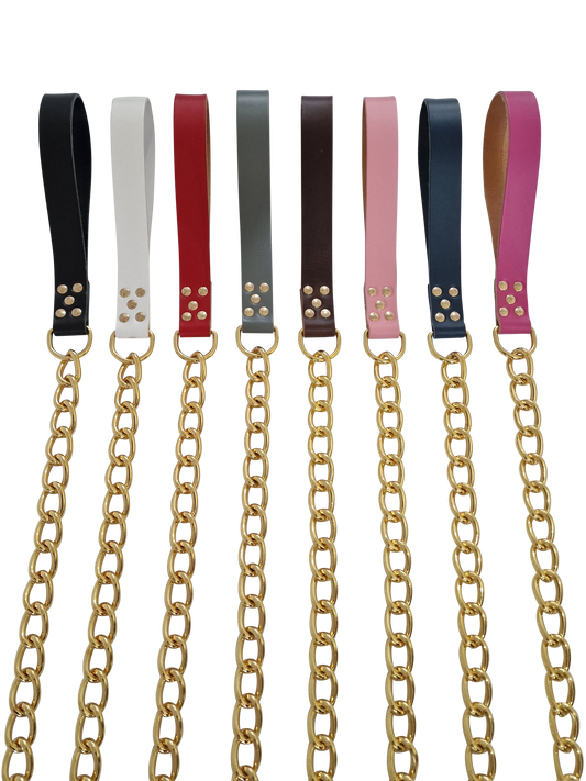 Heavy Duty Gold Leash Chain Dog Lead for any Medium, Large and Extra Large Dog Breed
