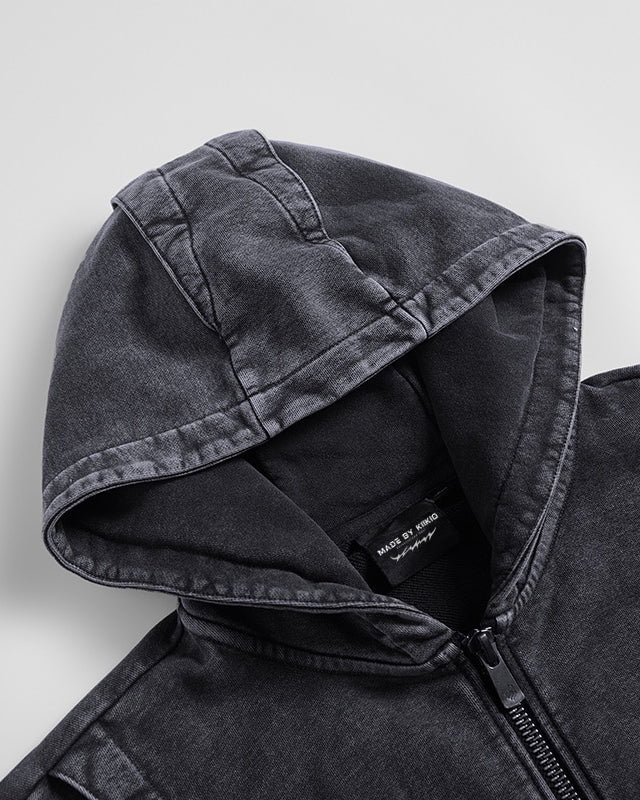KIIKIOCLUB—Deconstructed Armor Zipper Hoodie