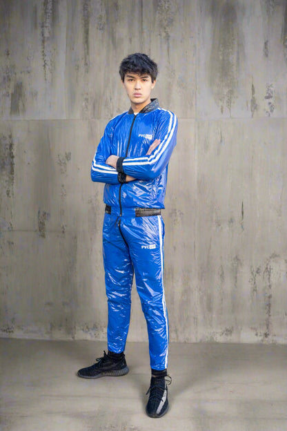 TOUCH UP - blue / white - PANTS - NYLON