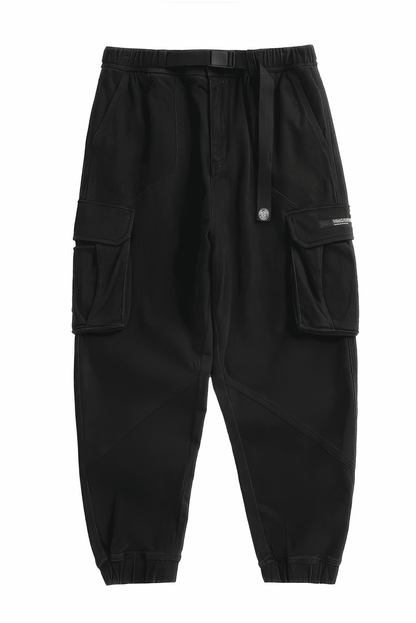 Men’s Cargo Pants – Loose Fit, Elastic Cuffs, Utility Style for Winter