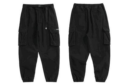 Men’s Cargo Pants – Loose Fit, Elastic Cuffs, Utility Style for Winter