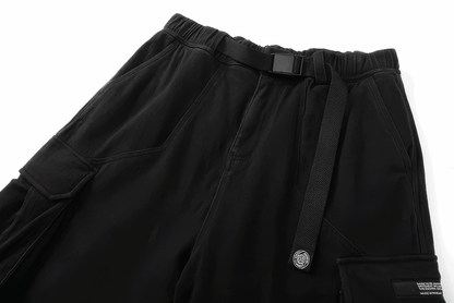 Men’s Cargo Pants – Loose Fit, Elastic Cuffs, Utility Style for Winter
