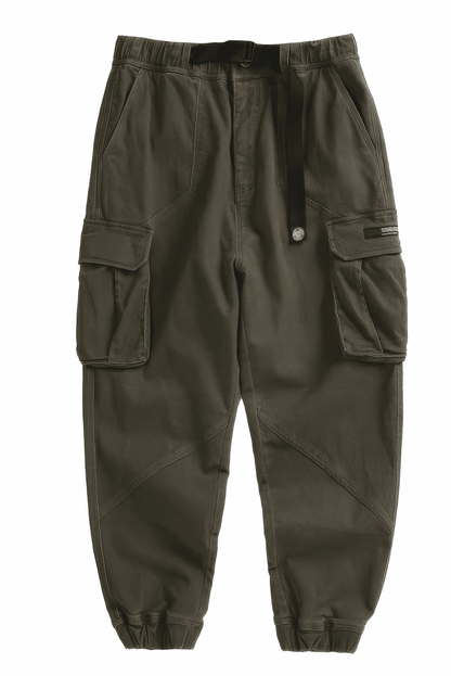 Men’s Cargo Pants – Loose Fit, Elastic Cuffs, Utility Style for Winter