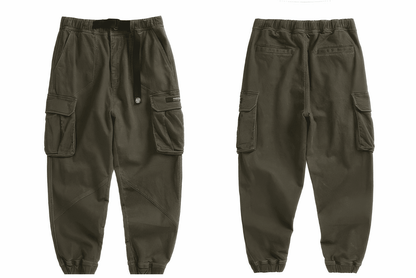 Men’s Cargo Pants – Loose Fit, Elastic Cuffs, Utility Style for Winter