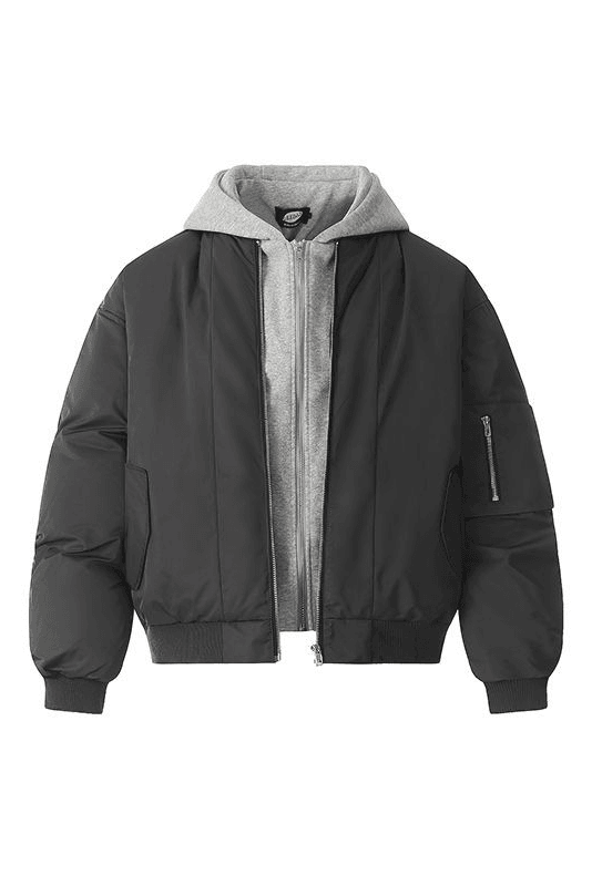 Winter Hooded Puffer Jacket – Loose & Minimalist American Style