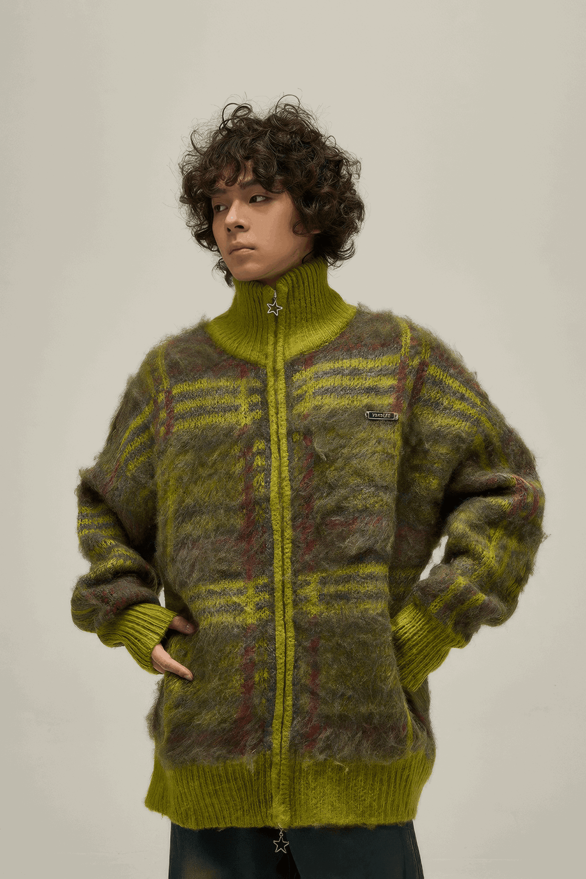 Winter Vintage American Knit Cardigan for Men – Loose & Relaxed
