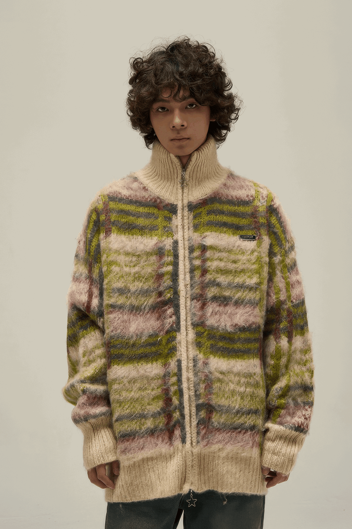 Winter Vintage American Knit Cardigan for Men – Loose & Relaxed