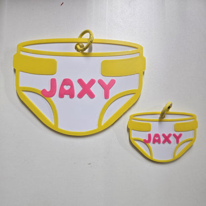 ABDL Diaper, Urinal Keychain / Bag Tag – Colorful Identity Bag Charm