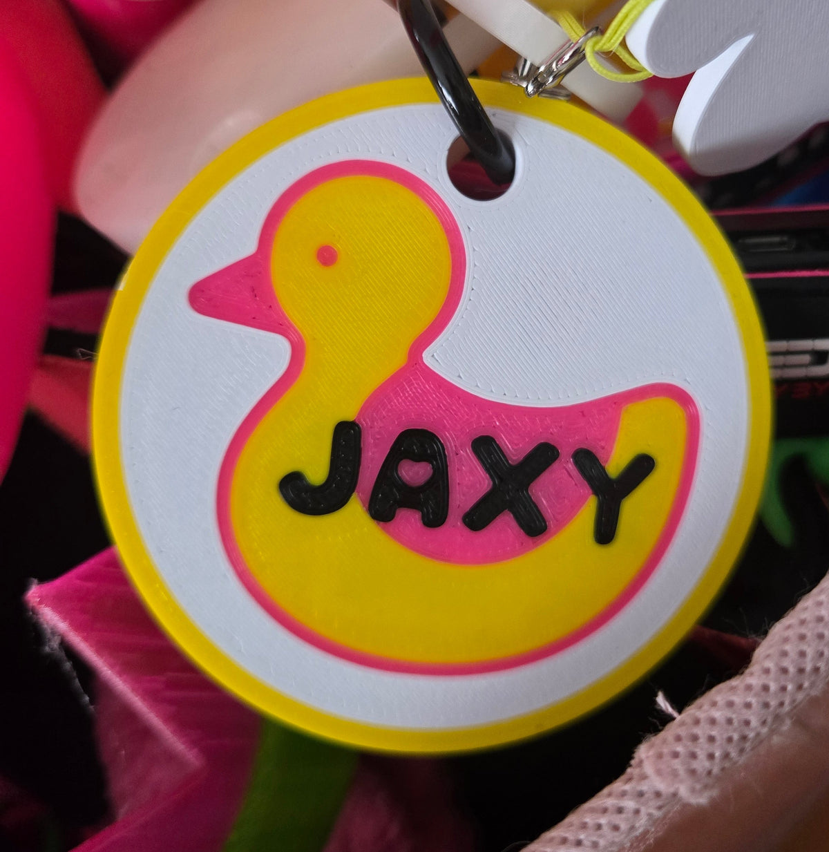 Rocketship, Ducky, Keychain / Bag Tag – Colorful Identity Bag Charm
